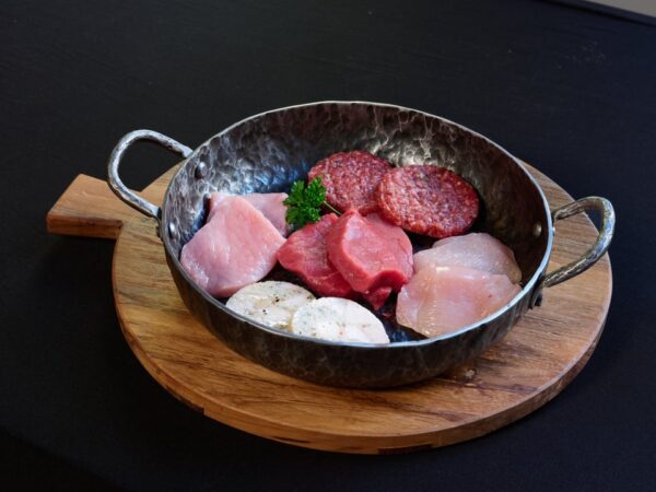 Gourmet met ongekruid vlees